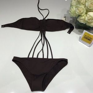 Very Sexy one piece Brown Sparkle swimsuit bikini